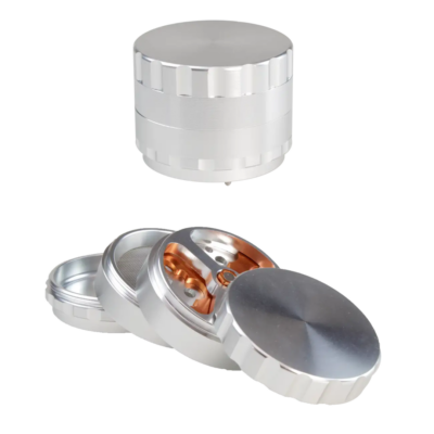 Hliníková drtička Propeller 4-dielna (62 mm) – Strieborná/Bronzová