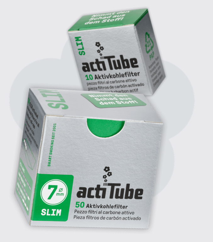 Uhlíkové filtre actiTube 7 mm SLIM (Variabilné balenie: 10 a 50 ks)