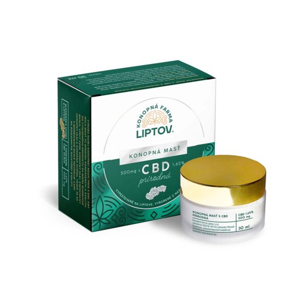 Konopná masť CBD 500 mg čistá