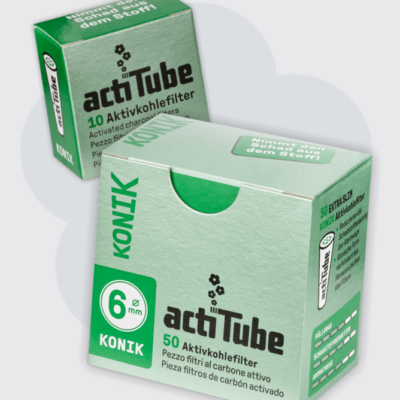 Uhlíkové filtre actiTube EXTRA SLIM KONIK (Variabilné balenie: 10 a 50 ks)