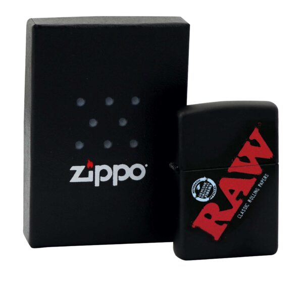 RAW ZIPPO čierne logo Raw