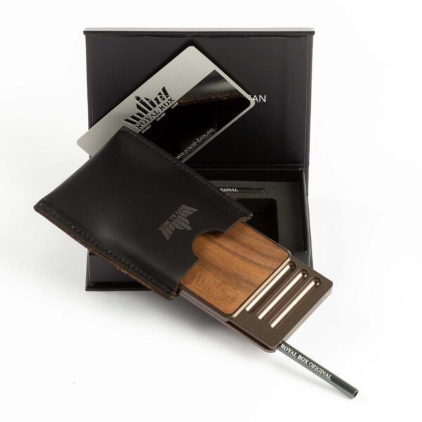 Royal Box drevo/kov Snuff Box