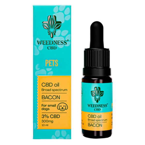 Weedness cbd olej pre zvieratá so slaninovou príchuťou 3%