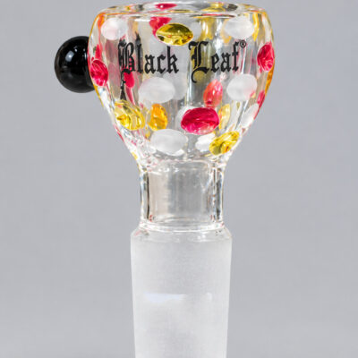 Dizajnový sklenený kotlík Black Leaf T.Toth LIMITED EDITION  so zábrusom 18,8 mm