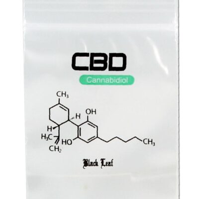 Zip bag Black Leaf CBD 50µ 4x6cm 100ks