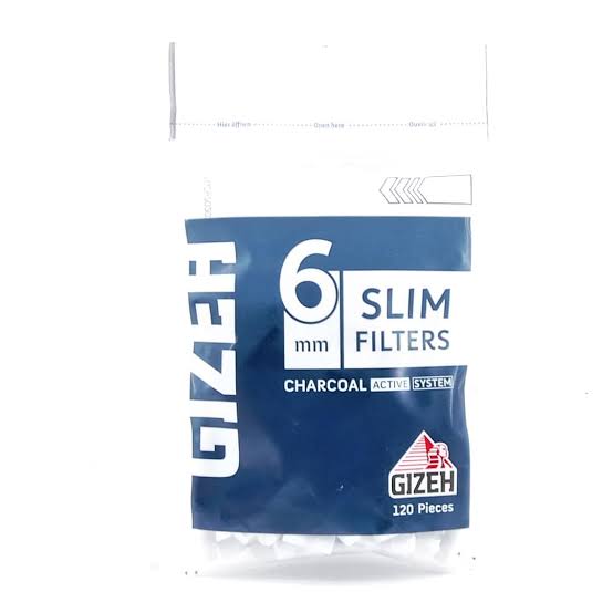 Filtre Gizeh Slim Charcoal 6 mm (120 ks) – Uhlíkové filtre