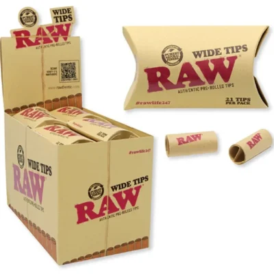 RAW Wide Pre-Rolled Tips – Široké predrolované filtre