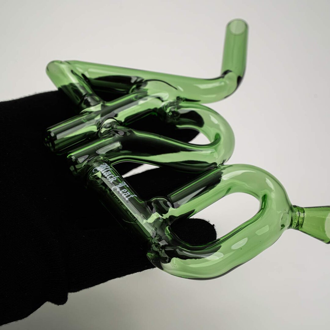 Sklenená fajka Black Leaf® 420 PIPE – Zelená – Obrázok 3