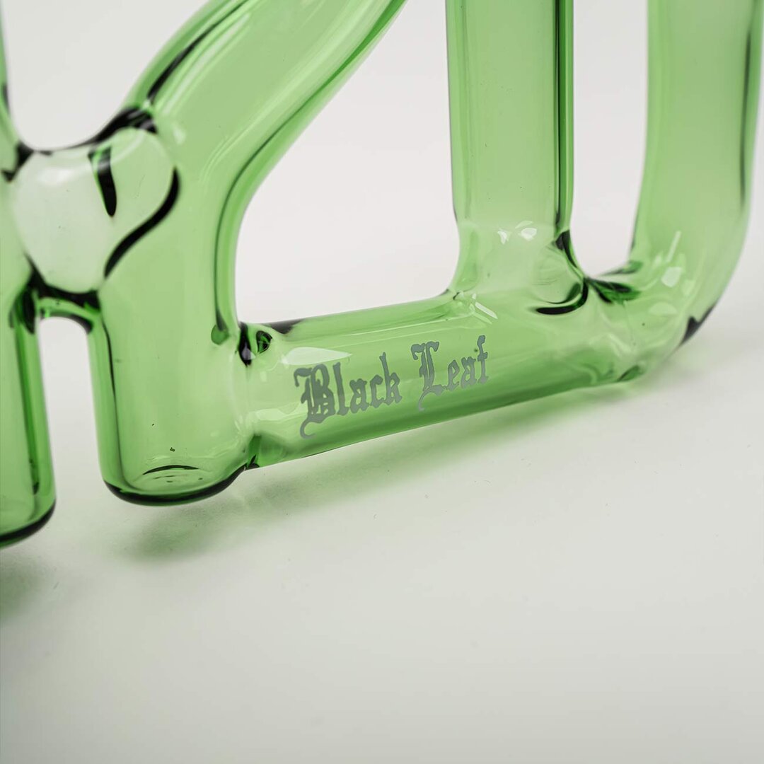 Sklenená fajka Black Leaf® 420 PIPE – Zelená – Obrázok 4
