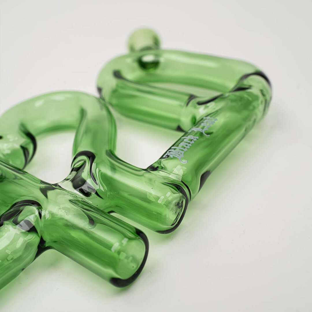 Sklenená fajka Black Leaf® 420 PIPE – Zelená – Obrázok 5
