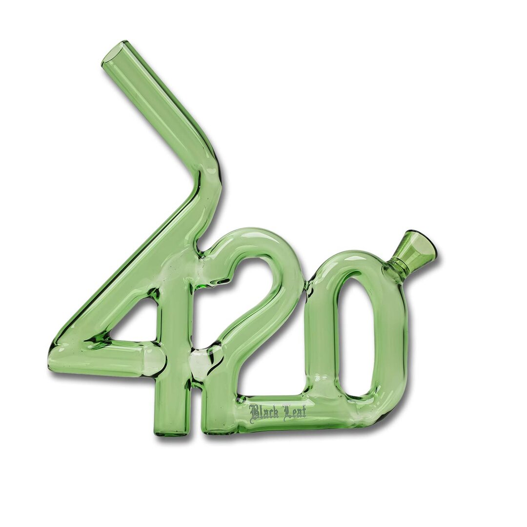 Sklenená fajka Black Leaf® 420 PIPE – Zelená