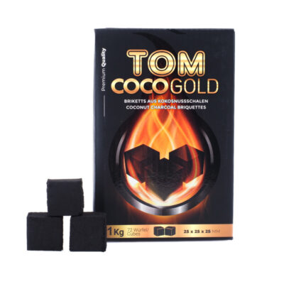 Prírodné kokosové uhlie Tom COCO Gold 1kg (25mm)