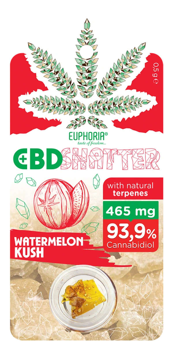 CBD Shatter Euphoria Watermelon Kush (0,5 g / 465 mg CBD)