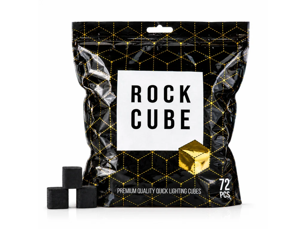Rýchlozápalné uhlíky do vodnej fajky Rock Cube 72 ks