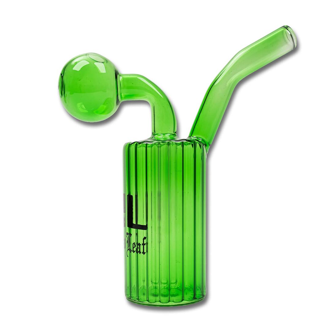 Sklenená fajka na olej a koncentráty Black Leaf Mini Oil Pipe Green (125 mm) – Obrázok 4