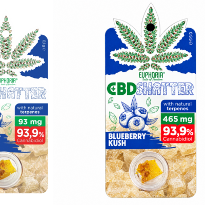 CBD Shatter Euphoria Blueberry Kush - 93,9% (0,5-0,2G)