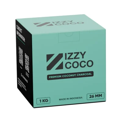 Kokosové uhlíky pre vodnú fajku IZZY Coco 1kg (Cubes 26mm)